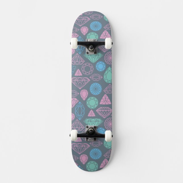 Gemstonesymbolsmönster Skateboard Bräda 20,5 Cm (Framsida)