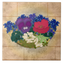 Gemtone Blommigt Bouquet på Sunset Brick Tile