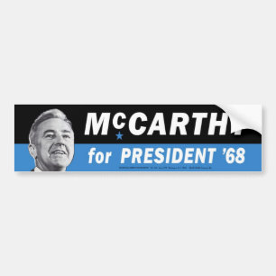 Gen 1968 McCarthy för presidentbildekal Bildekal