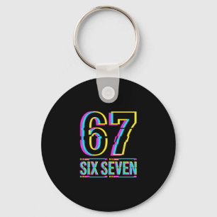 Gen Alpha Six Seven 6 7 Meme Nyckelring