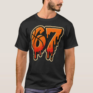 Gen Alpha Slang 67 Basket Ice Cream Drip Six T Shirt
