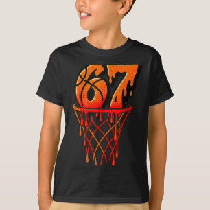 Gen Alpha Slang Barn 67 Basketboll Glass Drip T Shirt