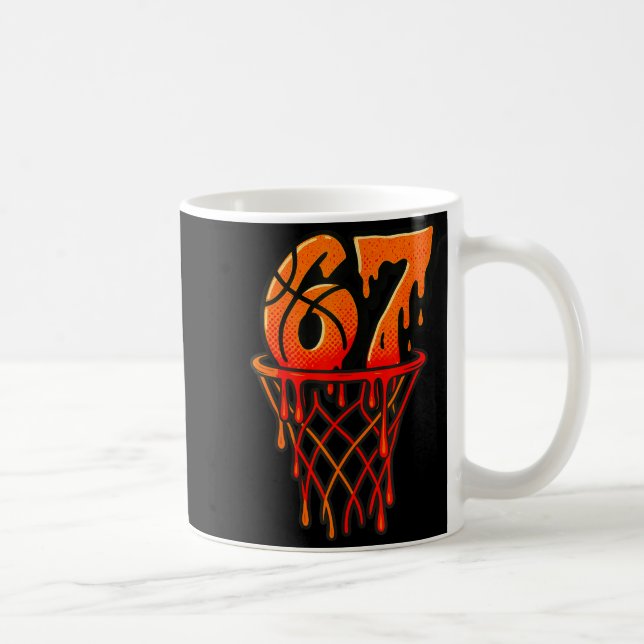 Gen Alpha Slang Kids 67 Basketball Ice Cream Drip  Kaffemugg (Höger)
