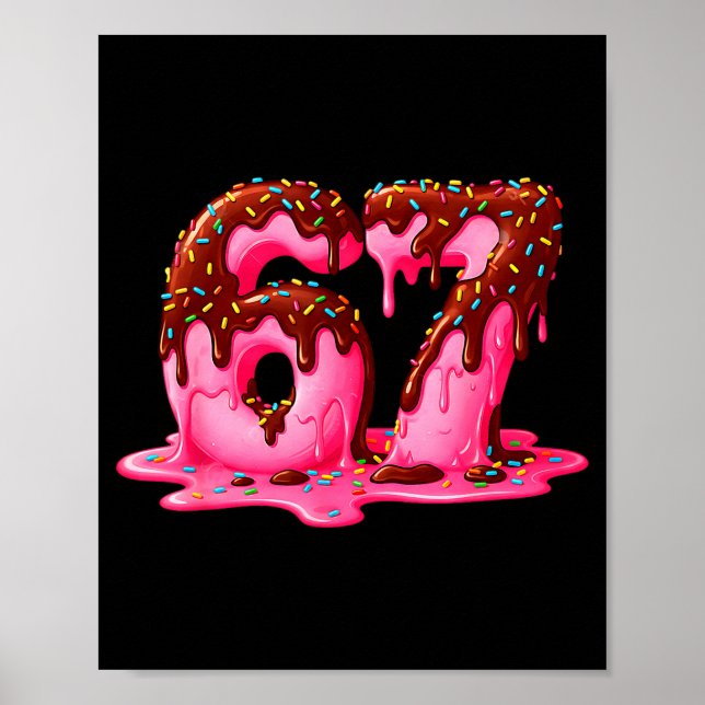 Gen Alpha Slang Kids 67 Ice Cream Drip Six Seven  Poster (Framsidan)