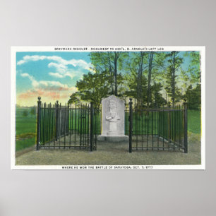 Gen Benedict Arnolds Lämnat Leg Monument Poster