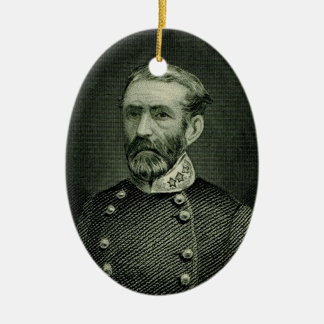 Gen. Braxton Bragg Julgransprydnad Keramik (Framsidan)