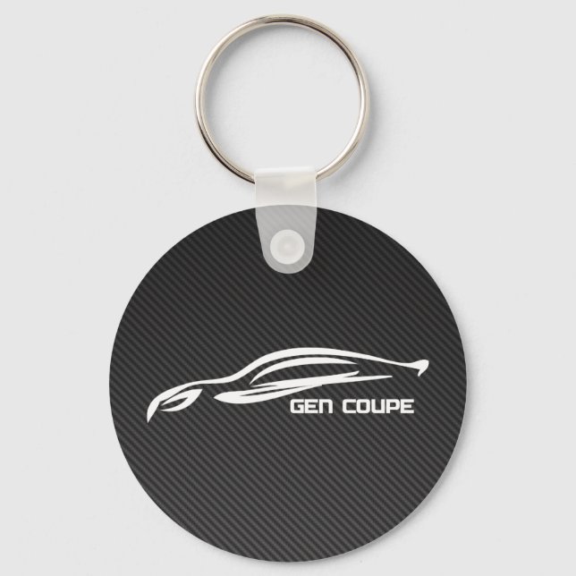 Gen Coupe White Silhouette Logotyp Nyckelring (Framsida)
