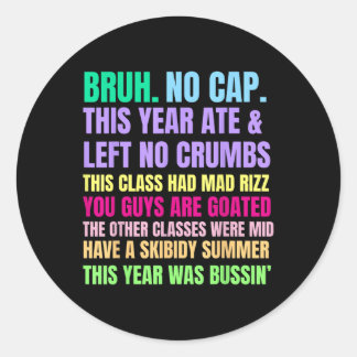 Gen en Slang Teacher Lycklig, skoldag 2025 Runt Klistermärke