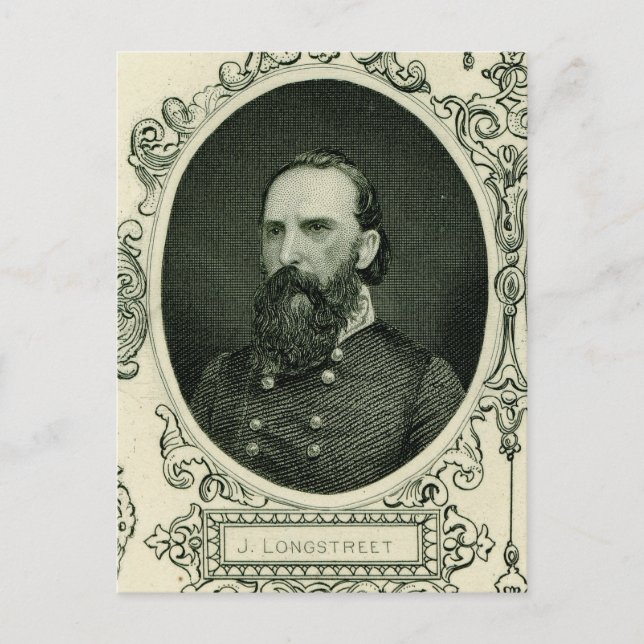 Gen. James Longstreet Vykort (Framsida)