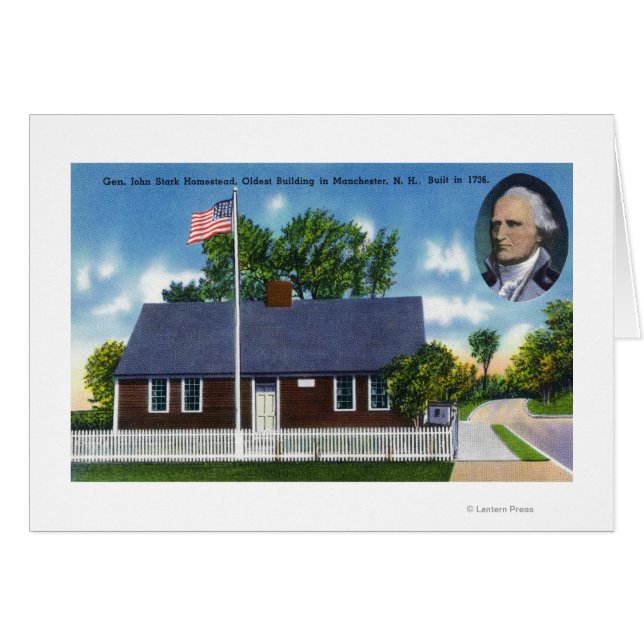 Gen John Stark Homestead Hälsningskort (Framsidan Horizontal)