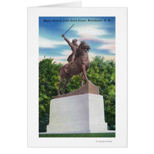 Gen John Stark Statue View Hälsningskort (Framsidan)