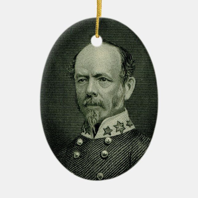 Gen Joseph E. Johnston Julgransprydnad Keramik (Framsidan)