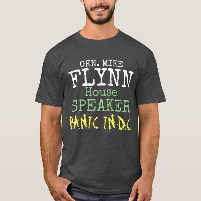 Gen Mike Flynn Talare i House Panic i DC T Shirt (Framsida)