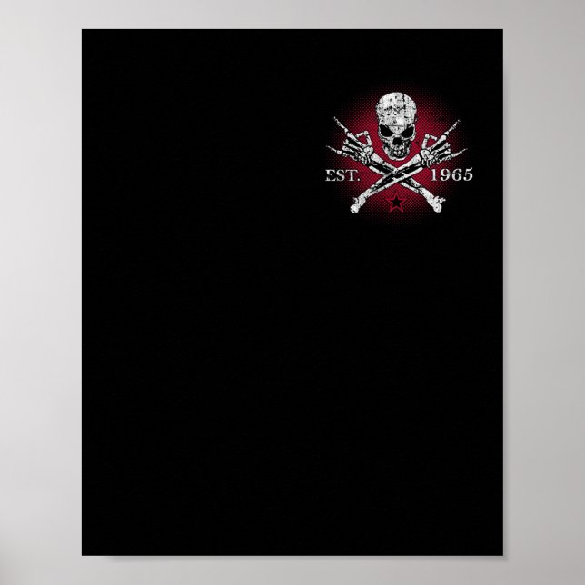 Gen X 1965 Bad Generation Skulleton Poster (Framsidan)
