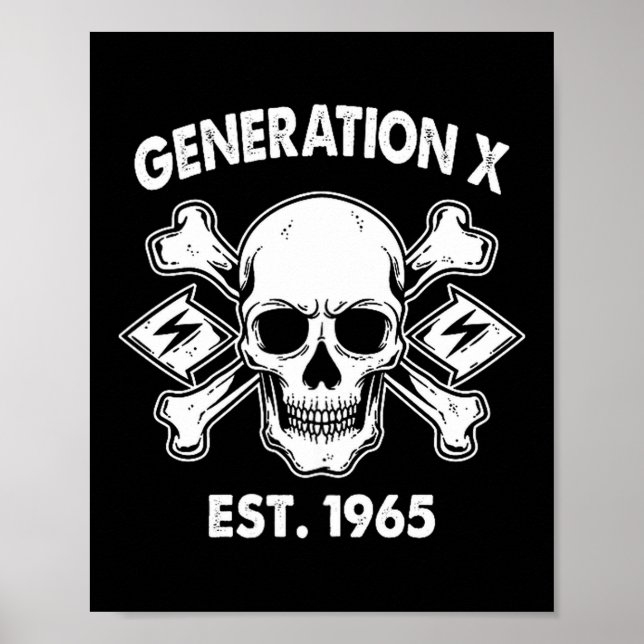Gen X 1965 I'm 97% Sure You Don't Like Me Skull (  Poster (Framsidan)