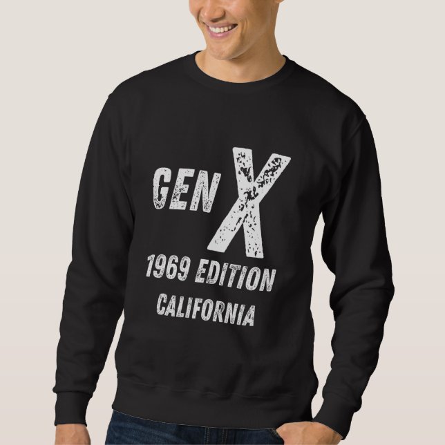 Gen X 1969 Edition Generation California Birthday Lång Ärmad Tröja (Framsida)