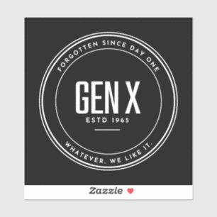 GEN X Anpassningsbar-klippt vinyletikett Klistermärken