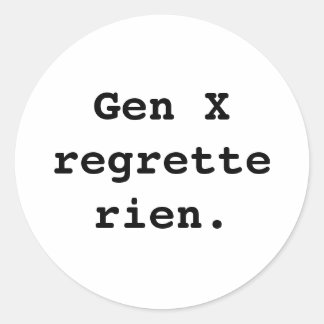 Gen X-dekal Runt Klistermärke