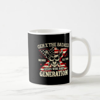 Gen X Den Dåliga Generationen Skalle Retro Citat Kaffemugg