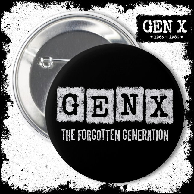 Gen X den glömda Generation X Gen Xer Funny Knapp (Skapare uppladdad)