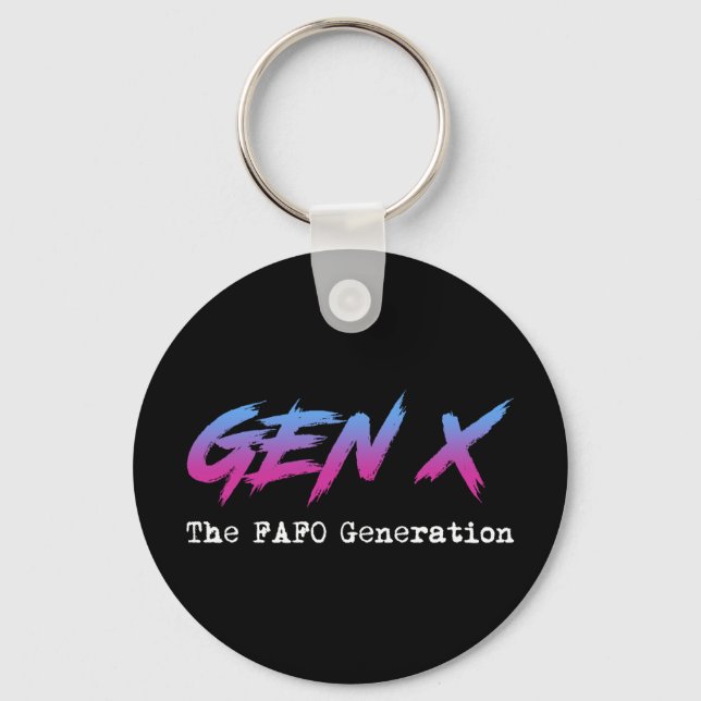 Gen X - FAFO-generationen Nyckelring (Framsida)