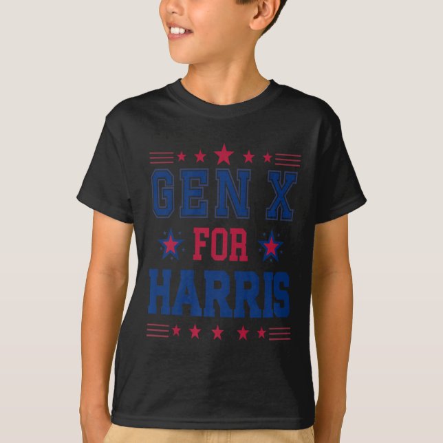 Gen X för Harris Walz 2024 President Kamala Harris T Shirt (Framsida)