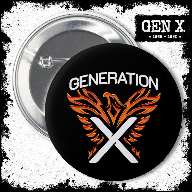 Gen X Gen Xer Phoenix Bird Generation X Knapp (Skapare uppladdad)