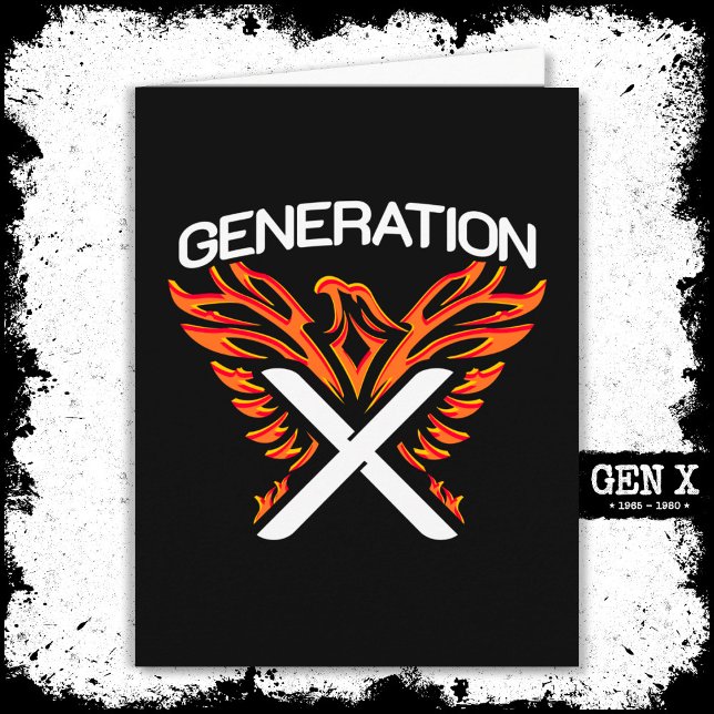 Gen X Gen Xer Phoenix Bird Generation X Kort (Skapare uppladdad)