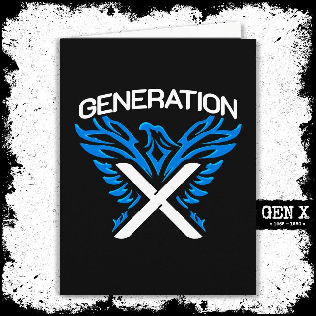 Gen X Gen Xer Phoenix Bird Generation X Kort (Skapare uppladdad)