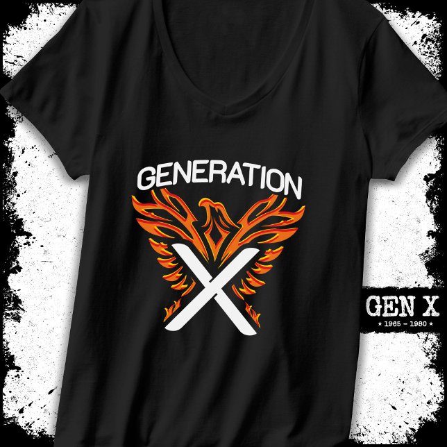 Gen X Gen Xer Phoenix Bird Generation X T Shirt (Skapare uppladdad)