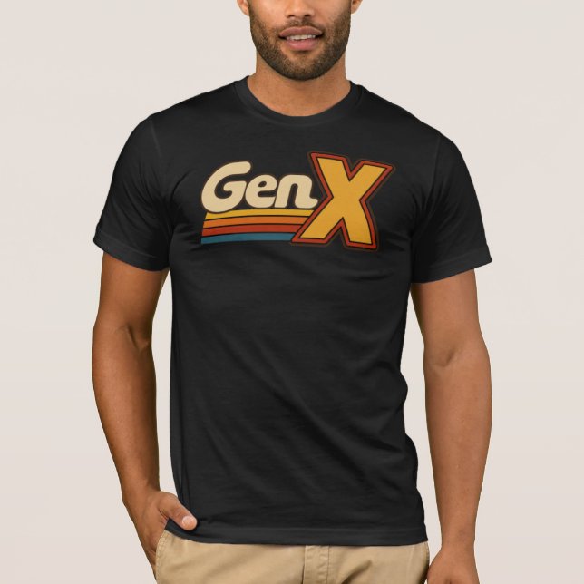 Gen X-logotyp - Retro T Shirt (Framsida)