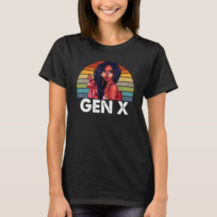 Gen X Melanin African American Black Generation X T Shirt