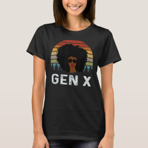 Gen X Melanin African American Black Retro Afro Af T Shirt