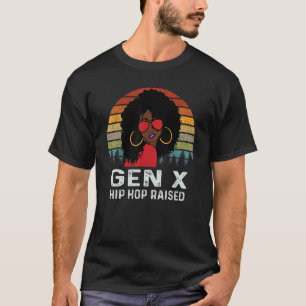 Gen X Melanin African American Black Retro Hip hop T Shirt