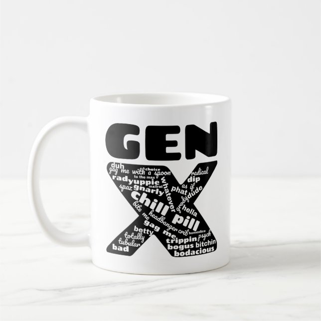 Gen X Phrases Mugg (Vänster)