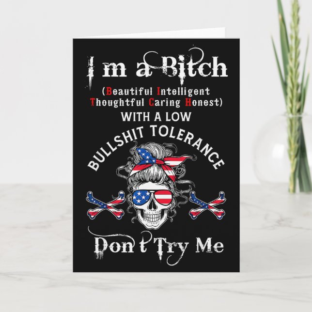 Gen X Skeleton I’m A Beautiful Intelligent Skeleto Kort (Framsida)