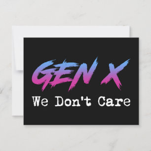 Gen X - Vi Bryr Oss Inte Vykort