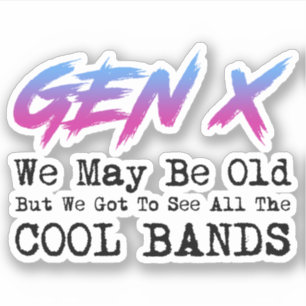 Gen X - Vi Har att se alla Coola Bands Klistermärken
