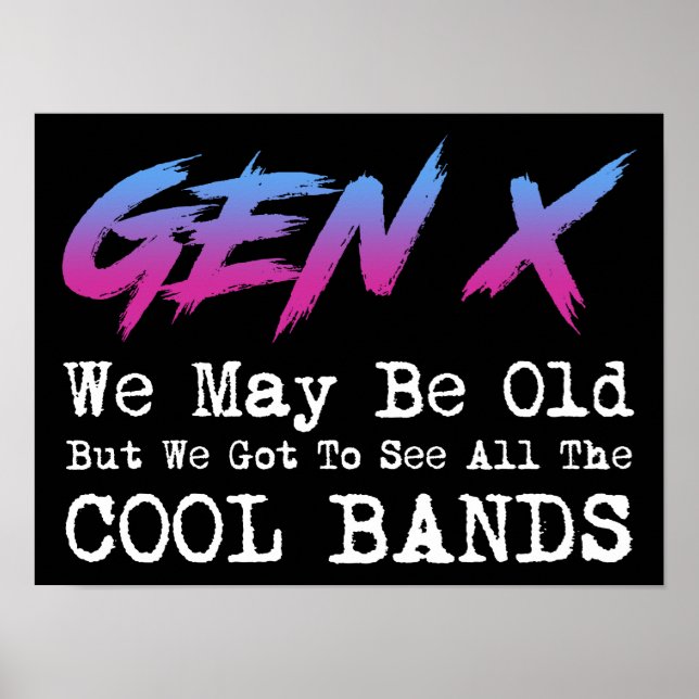Gen X - Vi Har att se alla Coola Bands Poster (Framsidan)