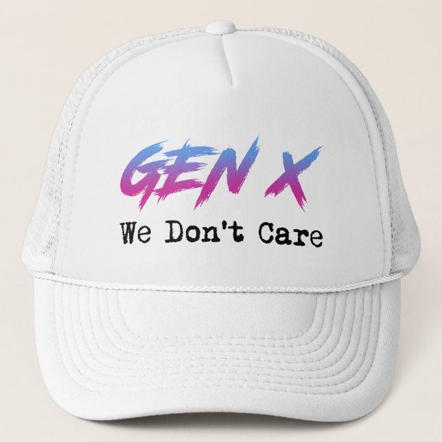 Gen X - We Don't Care Keps (Framsida)