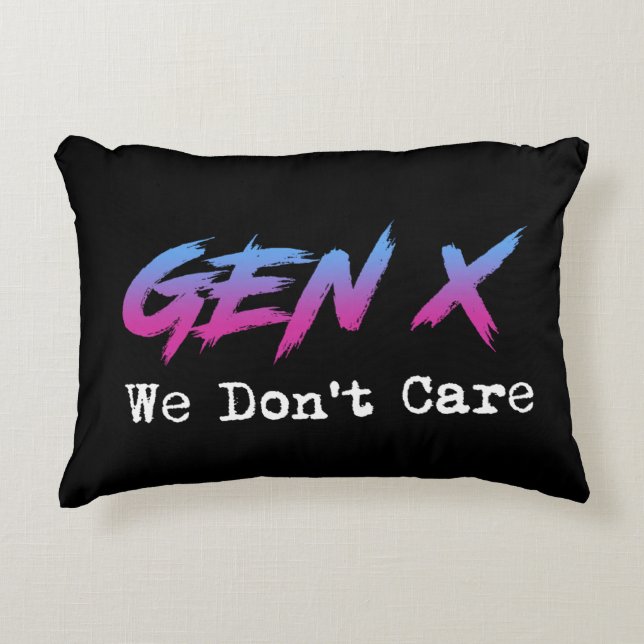 Gen X - We Don't Care Prydnadskudde (Framsidan)