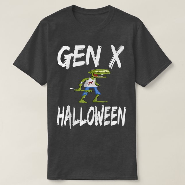 Gen X Zombie Funny Halloween Costume Generation X  T Shirt (Design framsida)