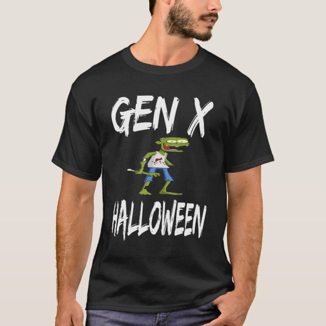 Gen X Zombie Halloween Costume Generation X T Shirt (Framsida)