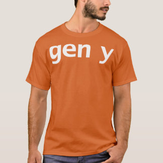 Gen Y Minimal Typografi T Shirt