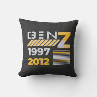 Gen Z 1997 2012 Grafisk T-Shirt Design Kudde