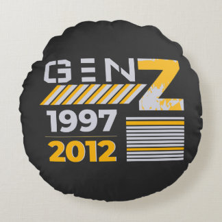 Gen Z 1997 2012 Grafisk T-Shirt Design Rund Kudde