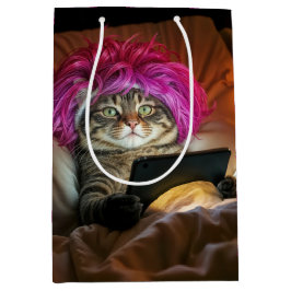 Gen Z Cat Staring en Electronic Tablet