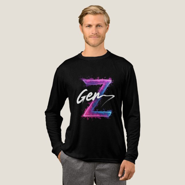 Gen Z-estetisk neon-glöd grafisk t-shirt - Retro (Hel framsida)