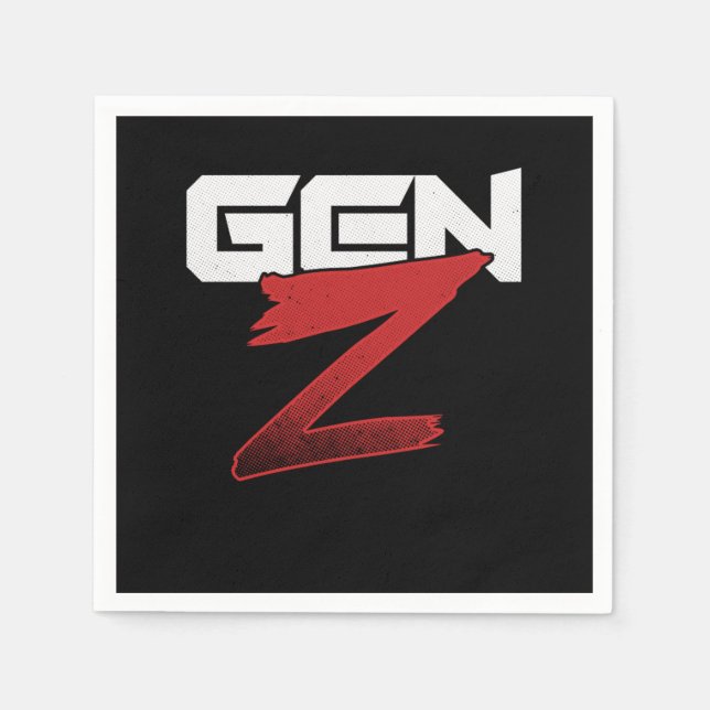 Gen Z Millenials Generation Z Boomers Gift Pappersservett (Framsidan)