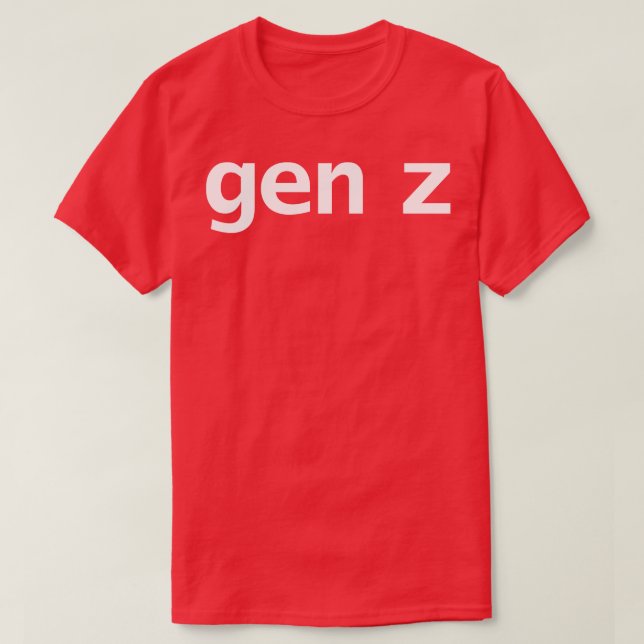 Gen Z Minimal typografi T Shirt (Design framsida)